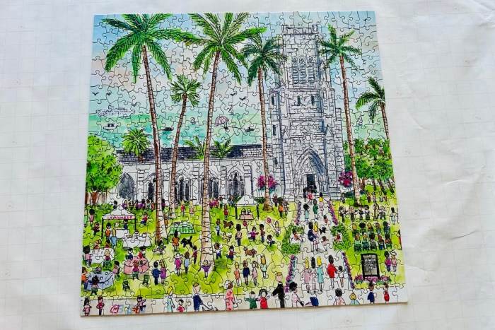 Bethesda-by-the-Sea Episcopal Church Sunday in Palm Beach Florida Galison jigsaw puzzle Michael Storrings