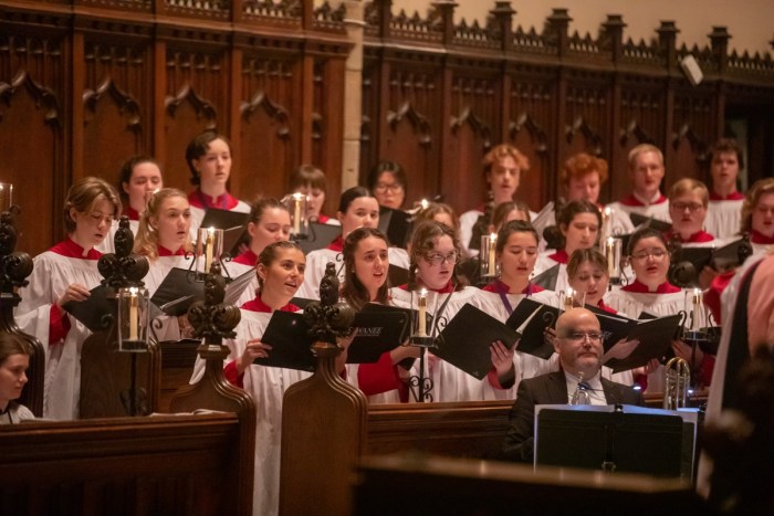 Sewanee University of the South Tennessee choir singing Lessons and Carols 2024